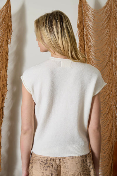 Brushed Knit Button Cardigan Vest