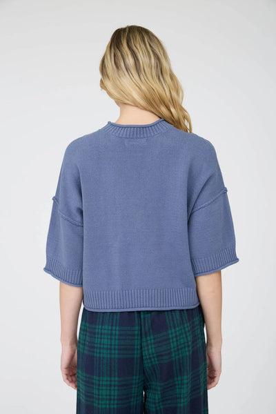 Exposed Seam Drop Shoulder Sweater