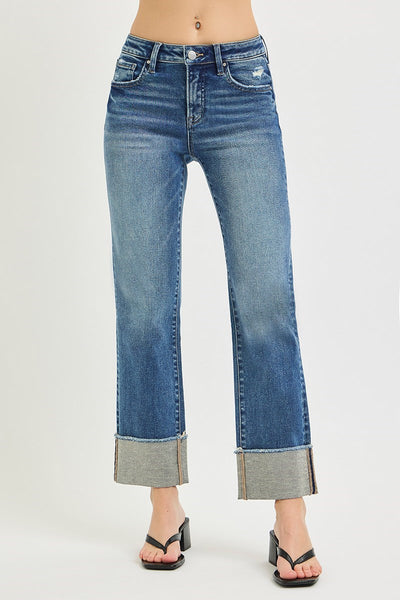 Risen Mid Rise Cuffed Jean