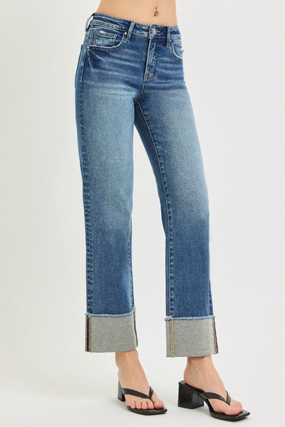 Risen Mid Rise Cuffed Jean