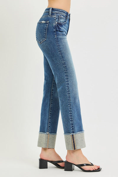 Risen Mid Rise Cuffed Jean