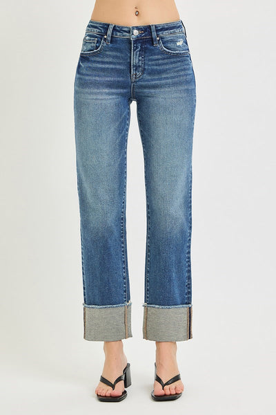 Risen Mid Rise Cuffed Jean