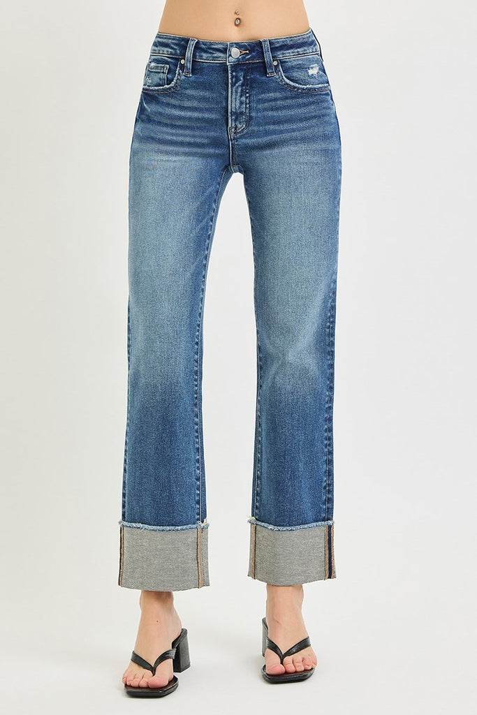 Risen Mid Rise Cuffed Jean