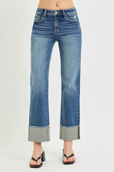 Risen Mid Rise Cuffed Jean