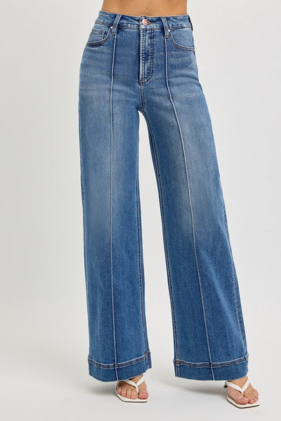Risen Tummy Control Pintuck Jeans