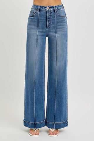Risen Tummy Control Pintuck Jeans