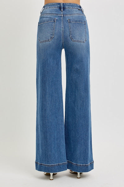 Risen Tummy Control Pintuck Jeans