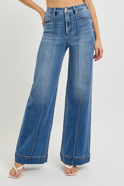 Risen Tummy Control Pintuck Jeans