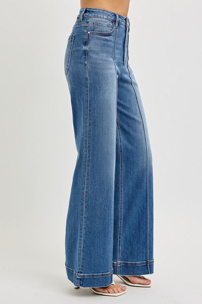 Risen Tummy Control Pintuck Jeans