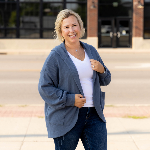 Cloud Knit Hooded Pocket Cardigan