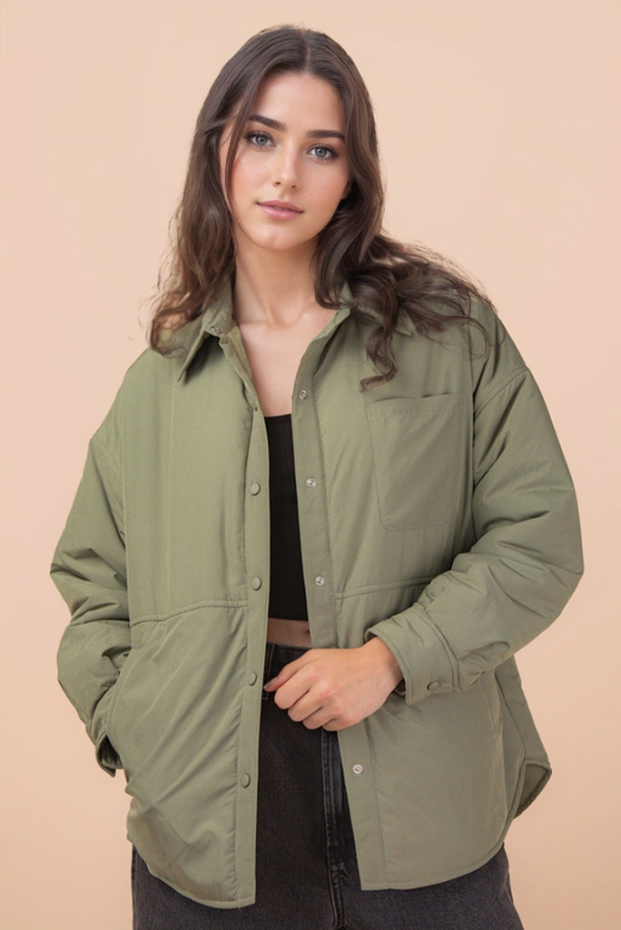 Button Collared Wind Jacket