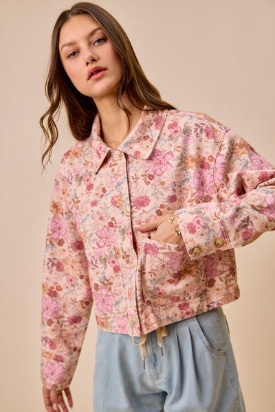 Floral Print Barn Jacket