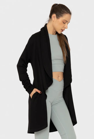 Mono B Fleece Lined Waterfall Cardigan