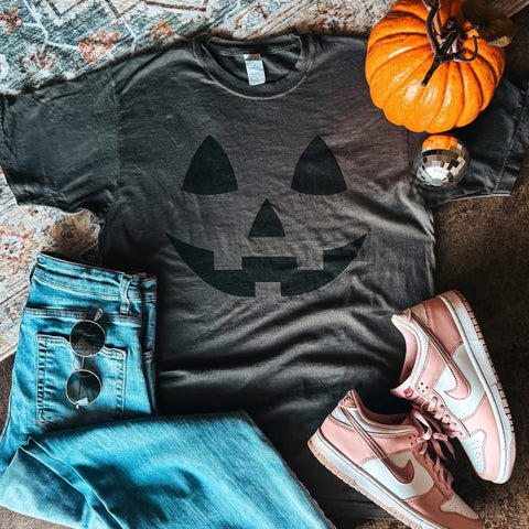Black Pumpkin Graphic T-Shirt