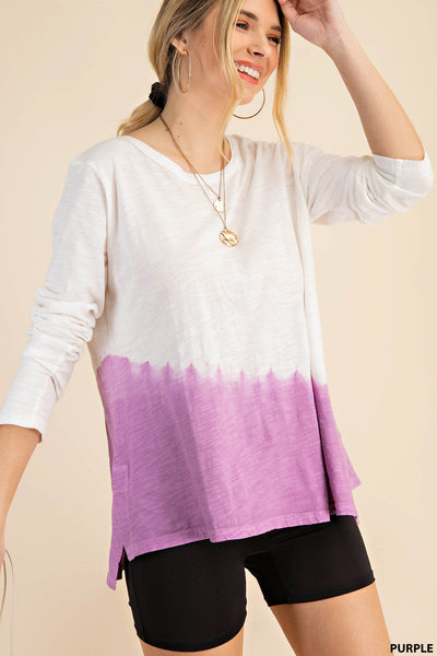 Purple Dip Dye Long Sleeve