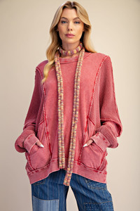 Thermal Mineral Wash Patch Pocket Sweatshirt