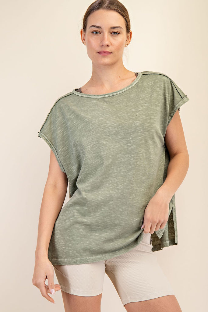 Mineral Wash Slub Top PLUS