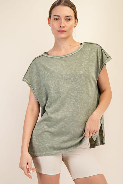 Mineral Wash Slub Top PLUS