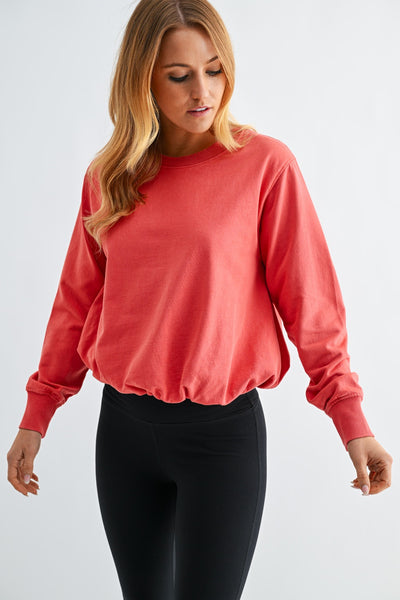 Mono B Bubble Hem Sweatshirt