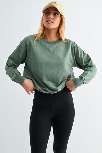 Mono B Bubble Hem Sweatshirt