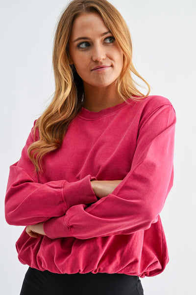 Mono B Bubble Hem Sweatshirt
