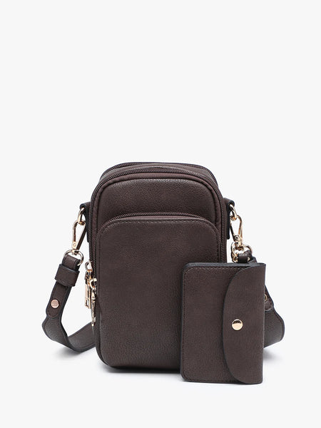 Triple Compartment Crossbody w/Pouch