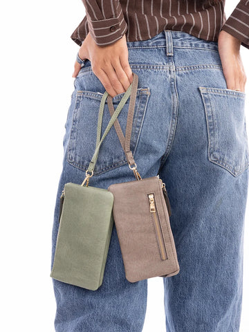 Wristlet Vegan Leather Wallet