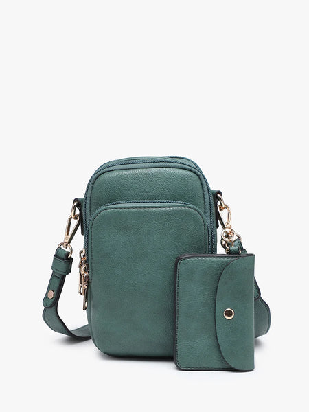 Triple Compartment Crossbody w/Pouch