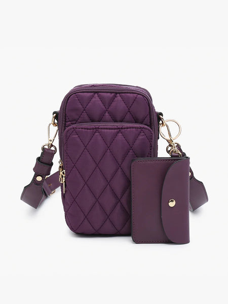 Triple Compartment Crossbody w/Pouch