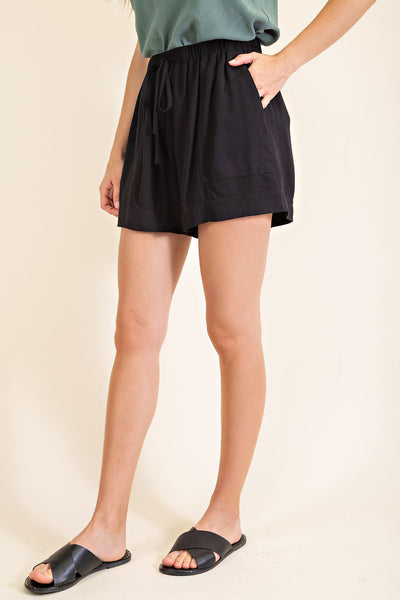 Patch Pocket Drawstring Shorts