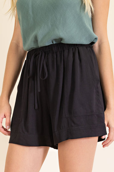 Patch Pocket Drawstring Shorts