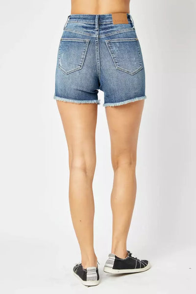 Judy Blue Tummy Control Medium Wash Shorts