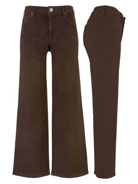 KUT Meg Wide Leg Chocolate