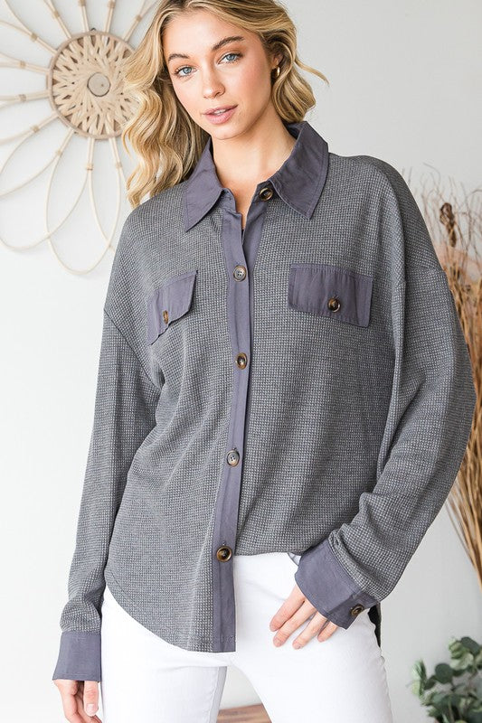 Lightweight Thermal Button Down