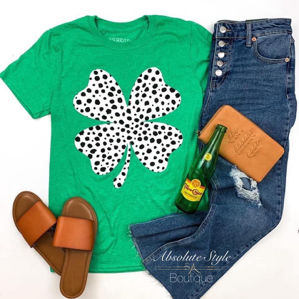 Shamrock Dalmatian Spotted Graphic Tee