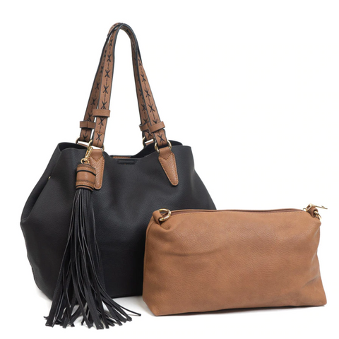2-in-1 Tassel Handbag