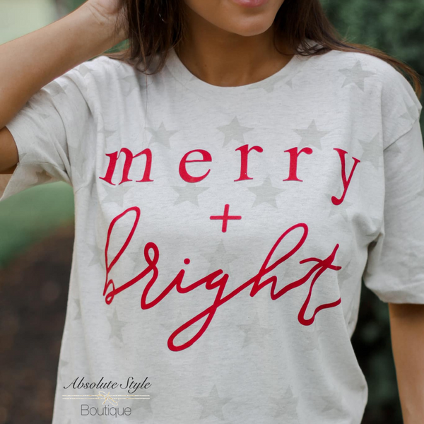 Merry + Bright Holiday Tee