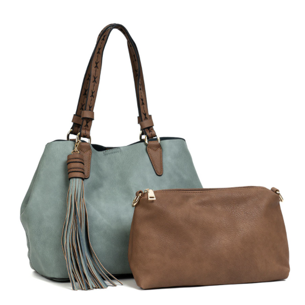 2-in-1 Tassel Handbag