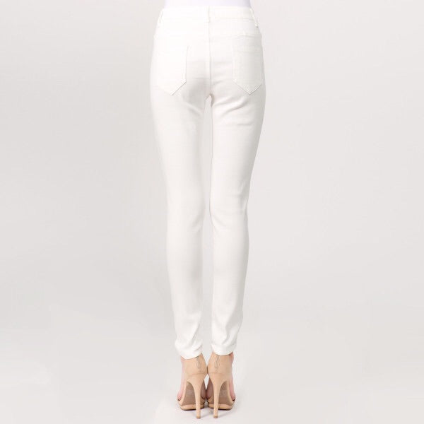 White Distressed Jeggings