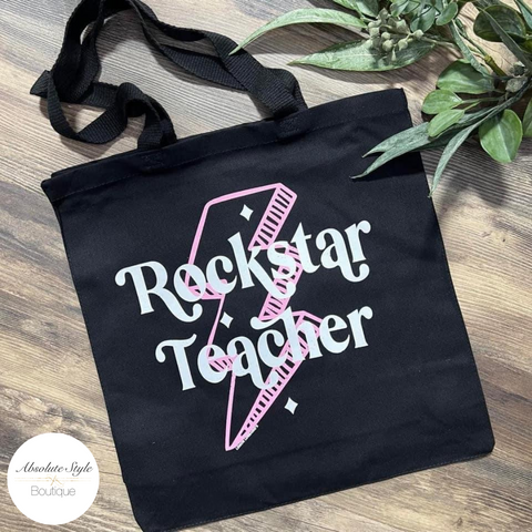 Rockstar Teacher Tote Bag