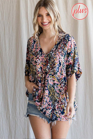 Plus Size Floral Top