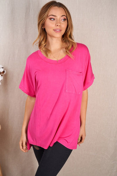 Mineral Wash Tunic Top